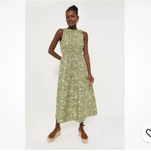 NWT TUCKERNUCK Bergamot Floral Walker Sleeveless Tank Maxi Dress Green Size LG